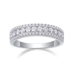 Load image into Gallery viewer, Pavé Trinity Moissanite Band
