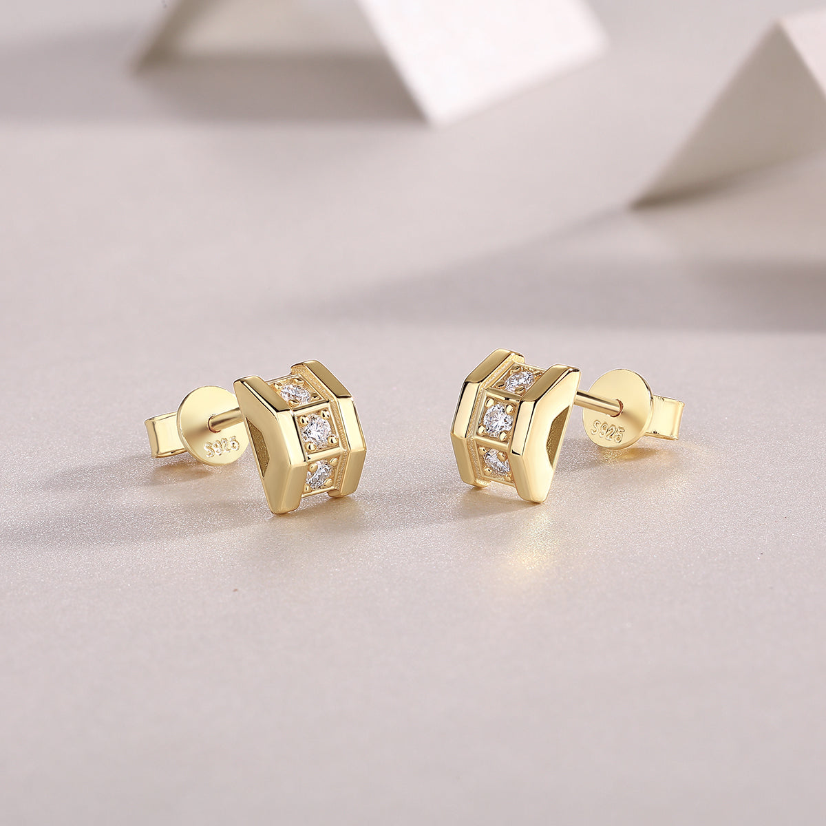 Aurum Mosaic Stud Earrings