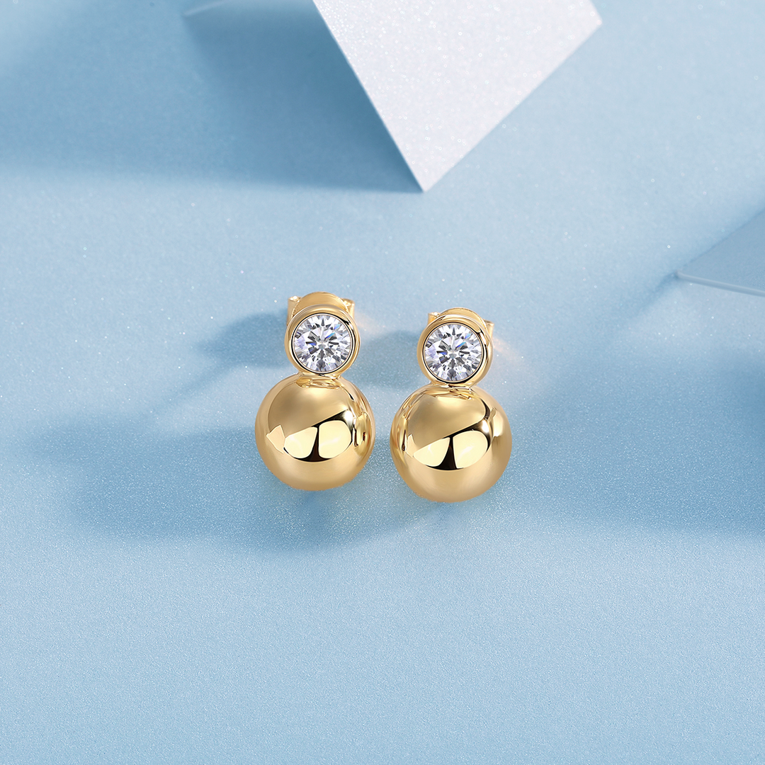 Aurum Orbelle Moissanite Earrings