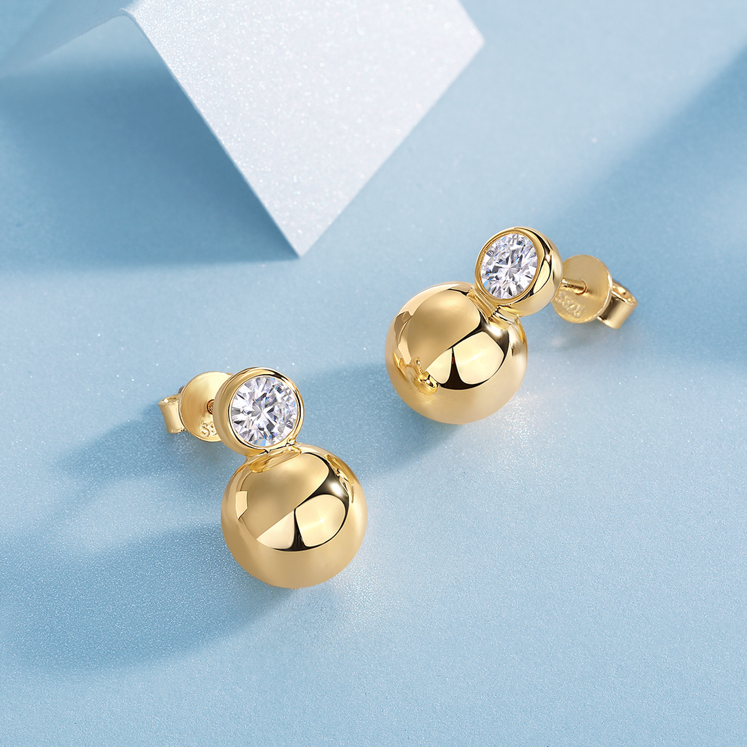 Aurum Orbelle Moissanite Earrings