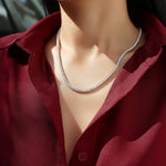 Load image into Gallery viewer, Lumière Éternelle Moissanite Tennis Necklace
