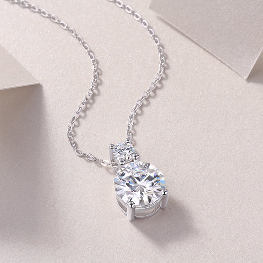 Double Éclat Moissanite Necklace