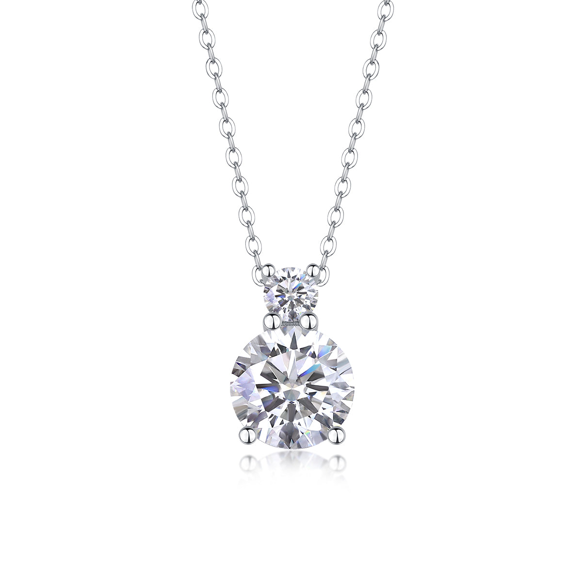 Double Éclat Moissanite Necklace