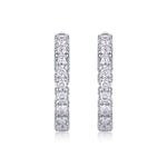 Load image into Gallery viewer, Pavé de Lumière Moissanite Hoop Earrings
