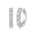 Load image into Gallery viewer, Lumière Éternelle Moissanite Huggie Earrings

