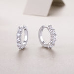 Load image into Gallery viewer, Lumière Éternelle Moissanite Huggie Earrings
