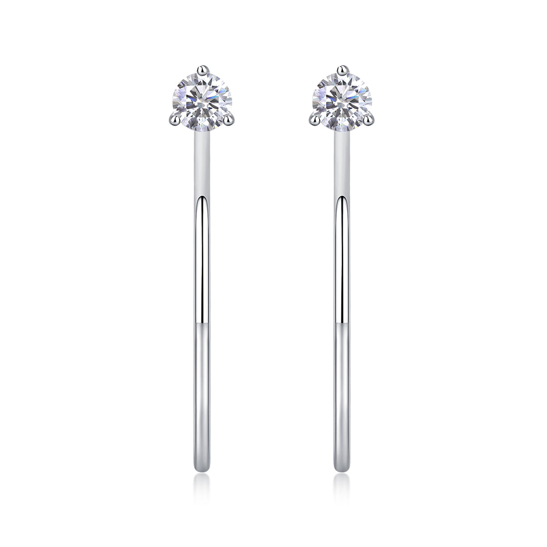 Arc d'Éclat Moissanite Hoop Earrings