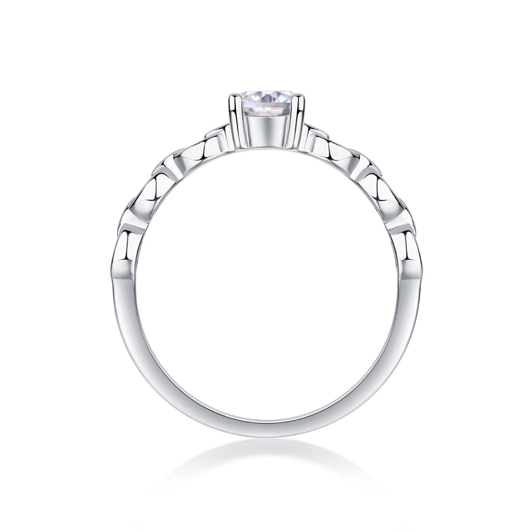 Chaîne d'Éclat Moissanite Ring
