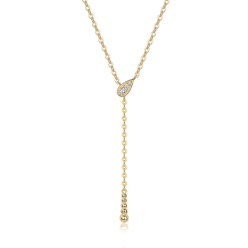 Aurum Dewdrop Lariat Necklace