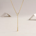 Load image into Gallery viewer, Aurum Dewdrop Lariat Necklace
