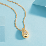 Load image into Gallery viewer, Aurum Droplet Moissanite Necklace