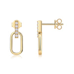 Load image into Gallery viewer, Aurum Link Moissanite Earrings
