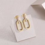 Load image into Gallery viewer, Aurum Link Moissanite Earrings
