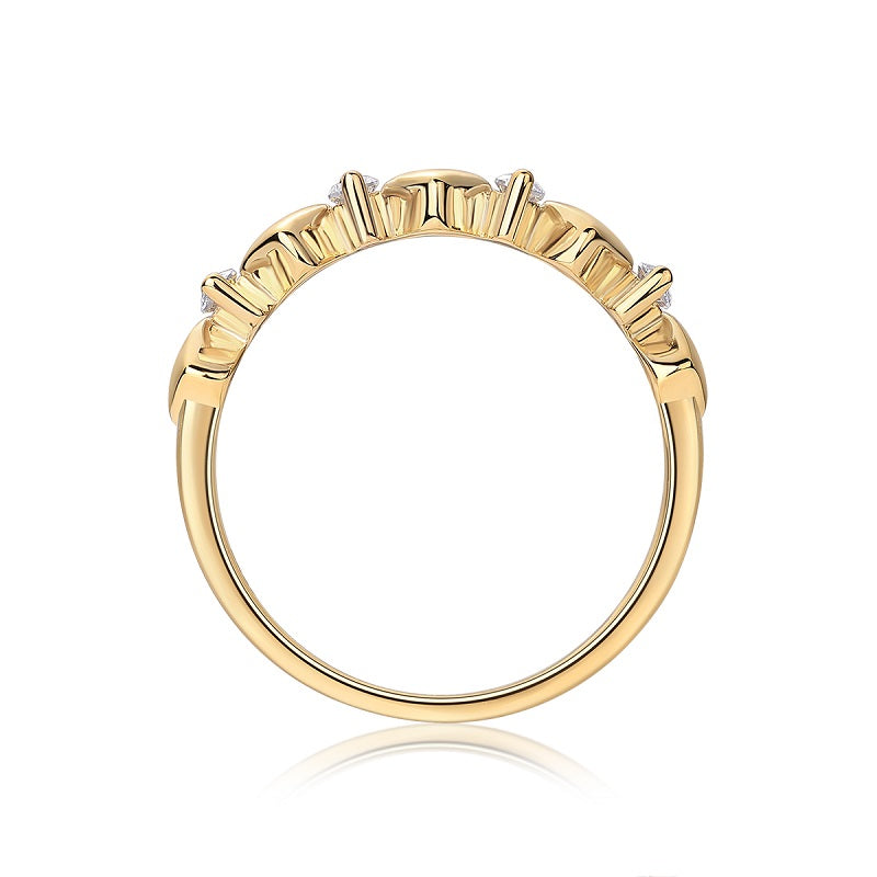 Aurum Hearts Moissanite Ring