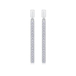 Load image into Gallery viewer, Ligne Pavé Moissanite Earrings
