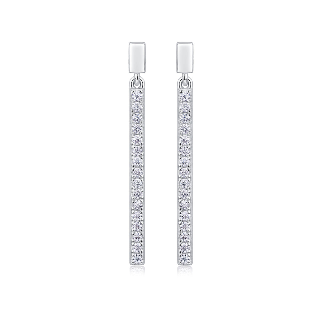 Ligne Pavé Moissanite Earrings