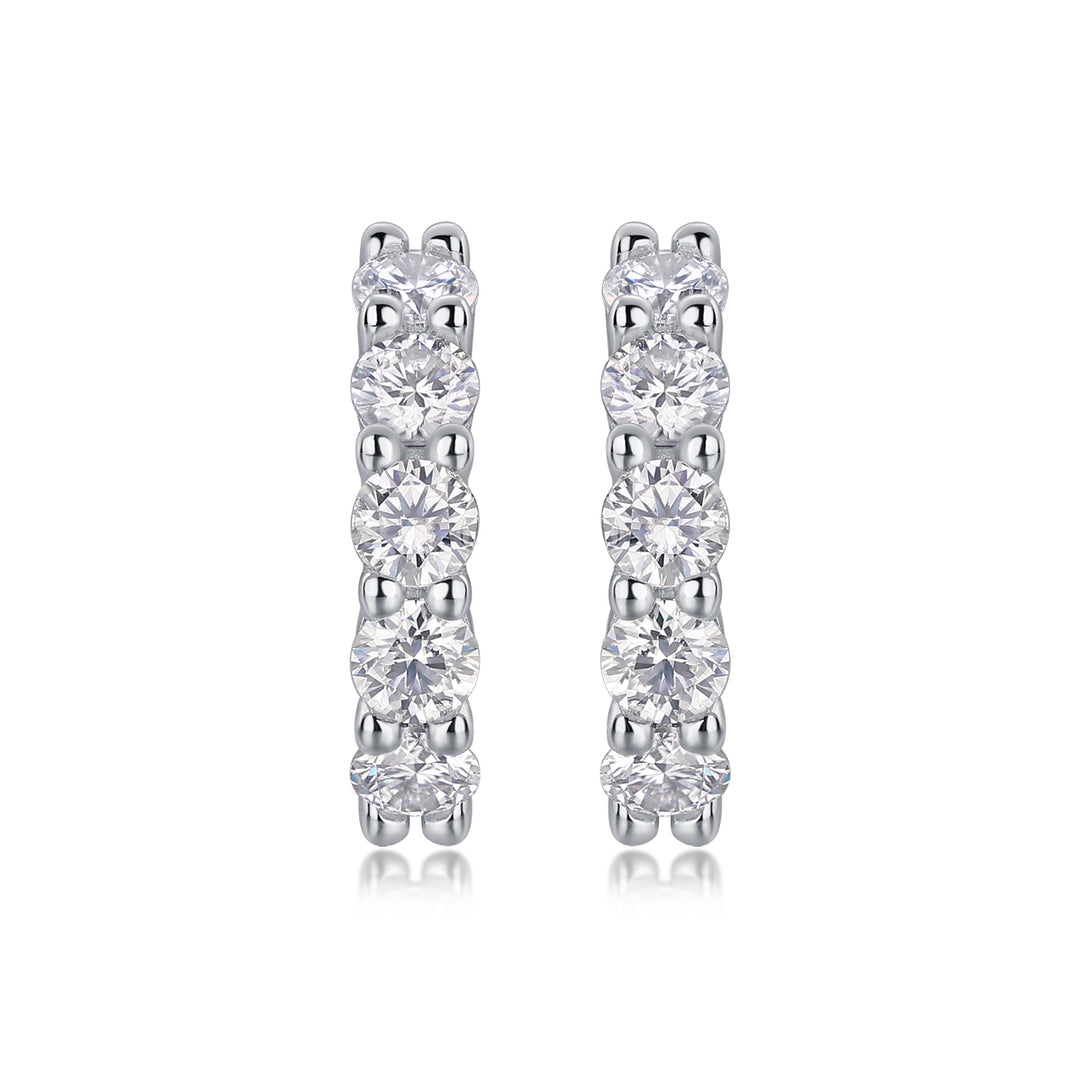 Lumière Éternelle Moissanite Huggie Earrings