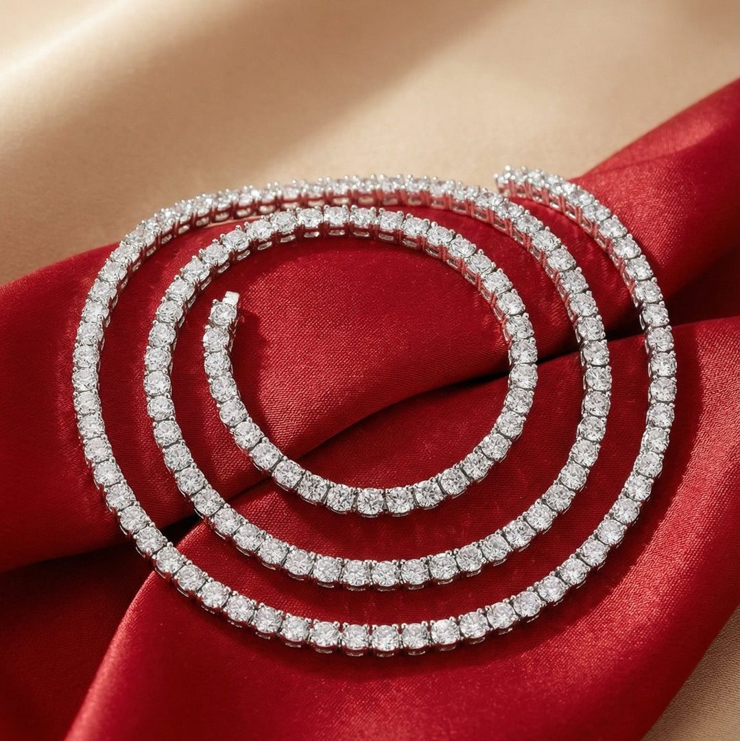 Lumière Éternelle Moissanite Tennis Necklace