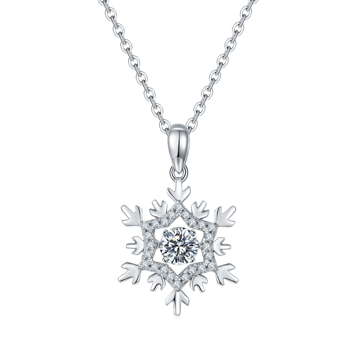 Danse Snowflake Moissanite Necklace