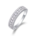 Load image into Gallery viewer, Pavé Trinity Moissanite Band
