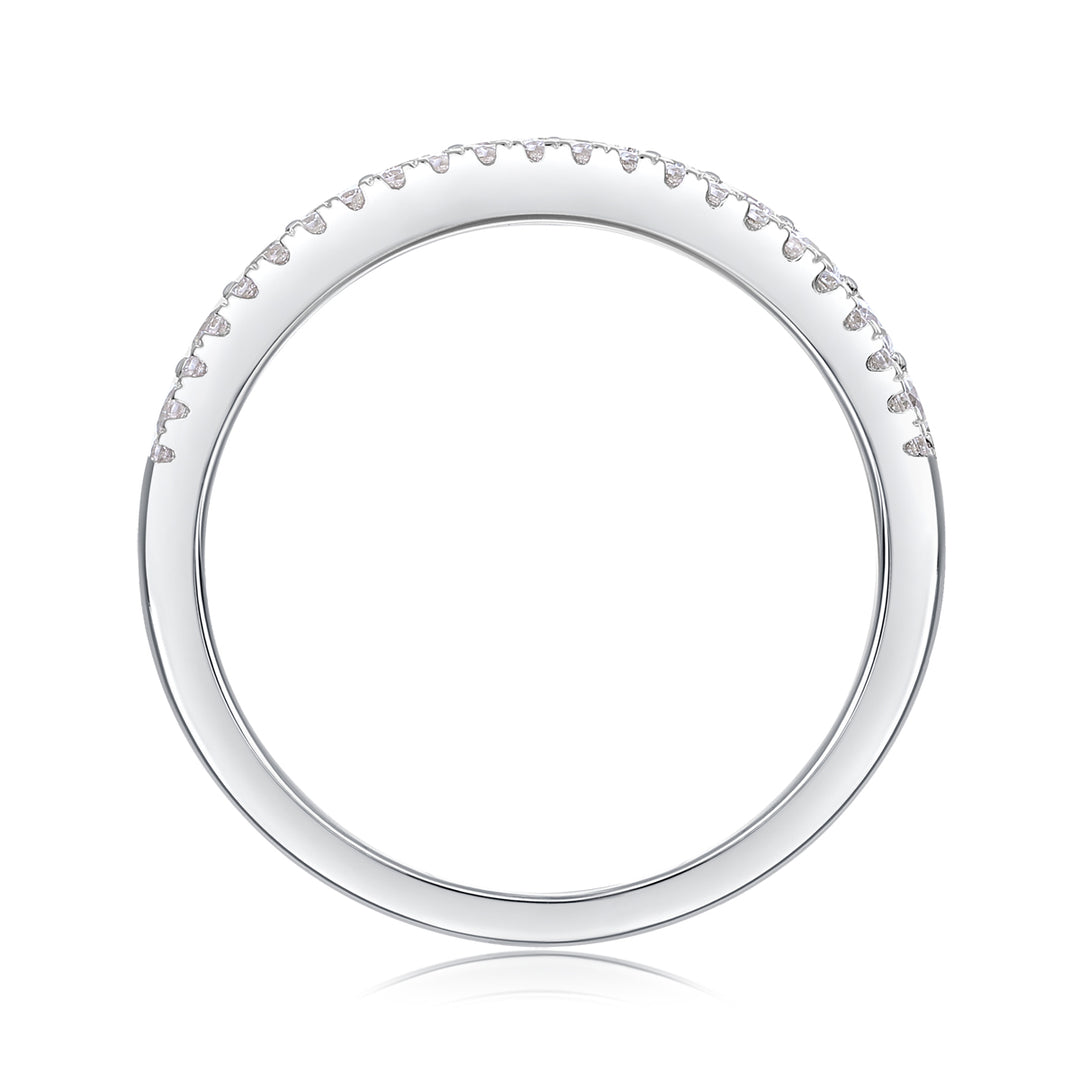 Pavé Trinity Moissanite Band