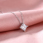 Load image into Gallery viewer, Princesse Carré Moissanite Necklace