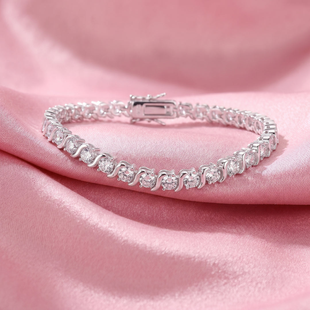 Sérénité Wave Moissanite Tennis Bracelet