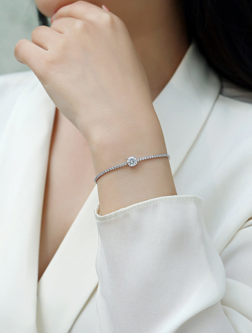 Solitaire Stellaire Moissanite Bracelet