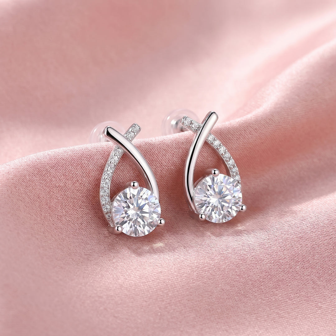 Swan Pavé Drop Earrings