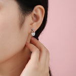 Load image into Gallery viewer, Swan Pavé Drop Earrings
