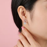 Load image into Gallery viewer, Swan Pavé Drop Earrings