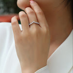 Load image into Gallery viewer, Close-up of a hand wearing Tiare Princesse Moissanite Ring
