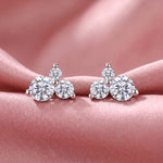 Load image into Gallery viewer, Trinité Lumière Moissanite Studs