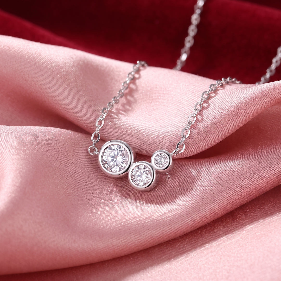 Trio Bezel Necklace