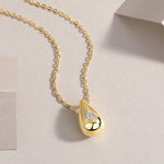 Load image into Gallery viewer, aurum-droplet-moissanite-necklace-2
