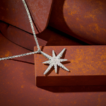 Load image into Gallery viewer, North Star Étoile Moissanite Necklace

