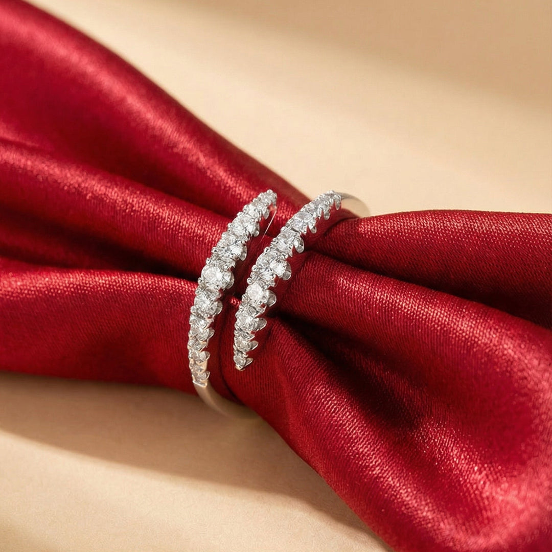 Pavé Wrap Moissanite Ring