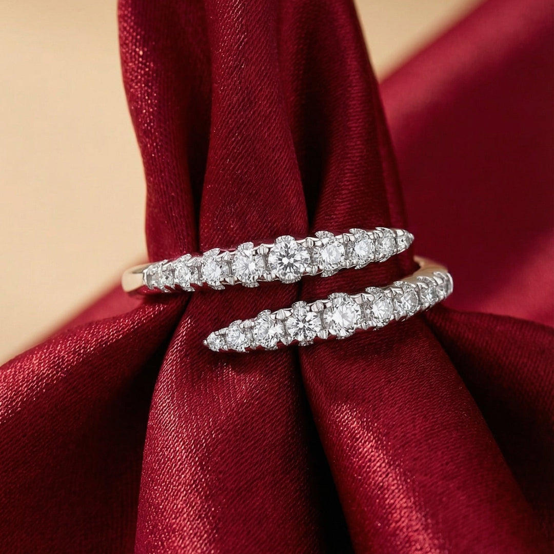 Pavé Wrap Moissanite Ring
