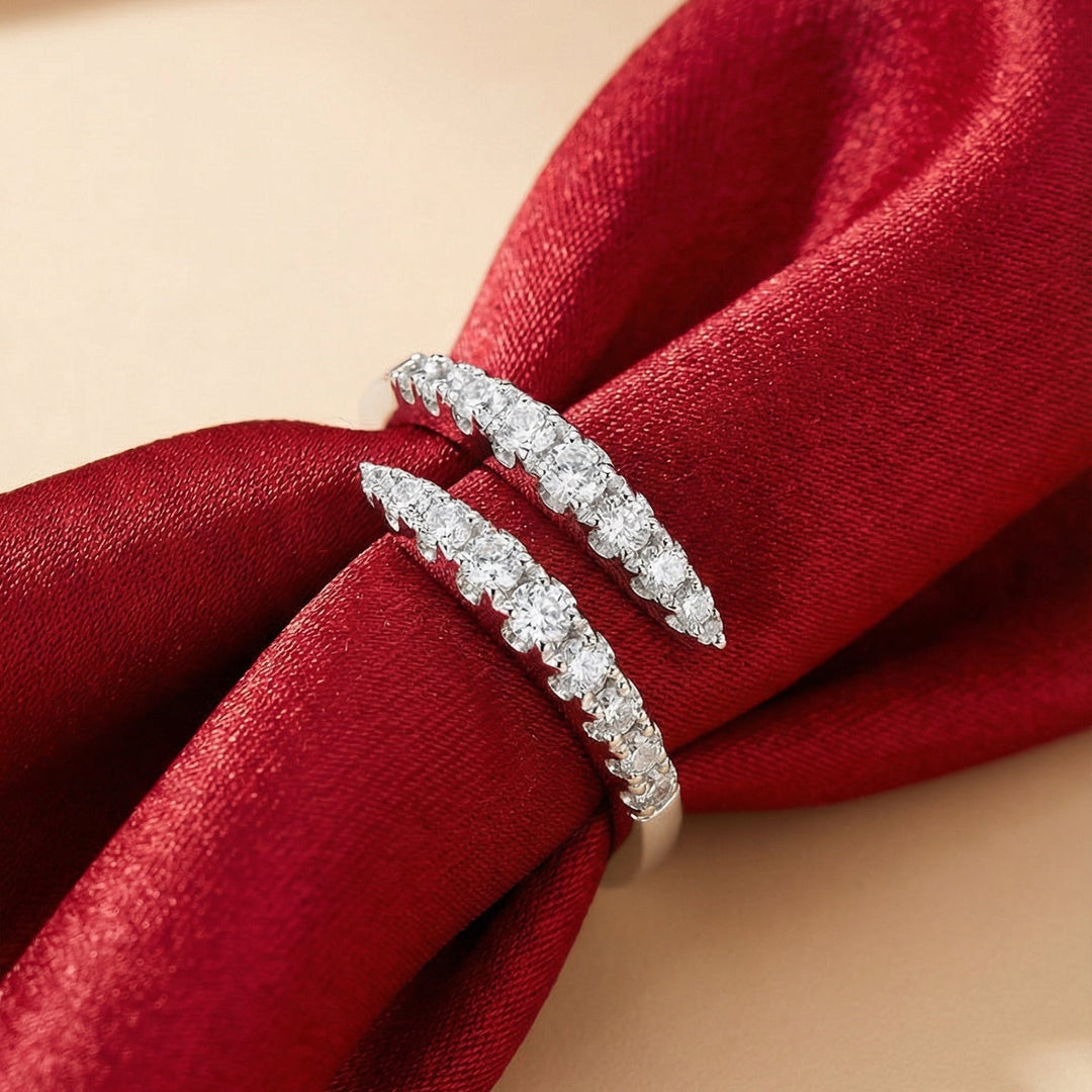 Pavé Wrap Moissanite Ring