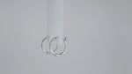 Load and play video in Gallery viewer, Pavé de Luxe Moissanite Hoop Earrings
